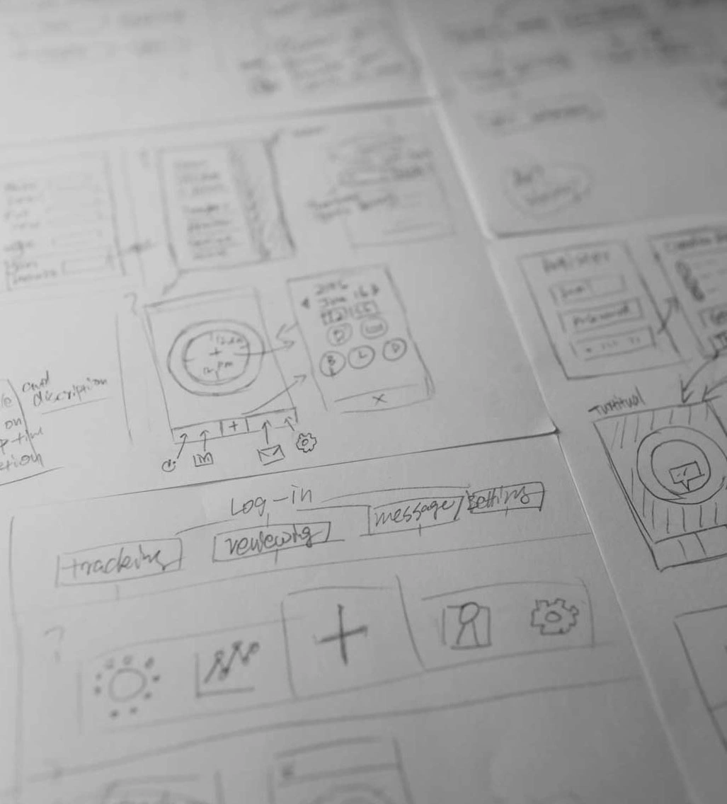 Wireframe sketchs: Wireframing - showcase image