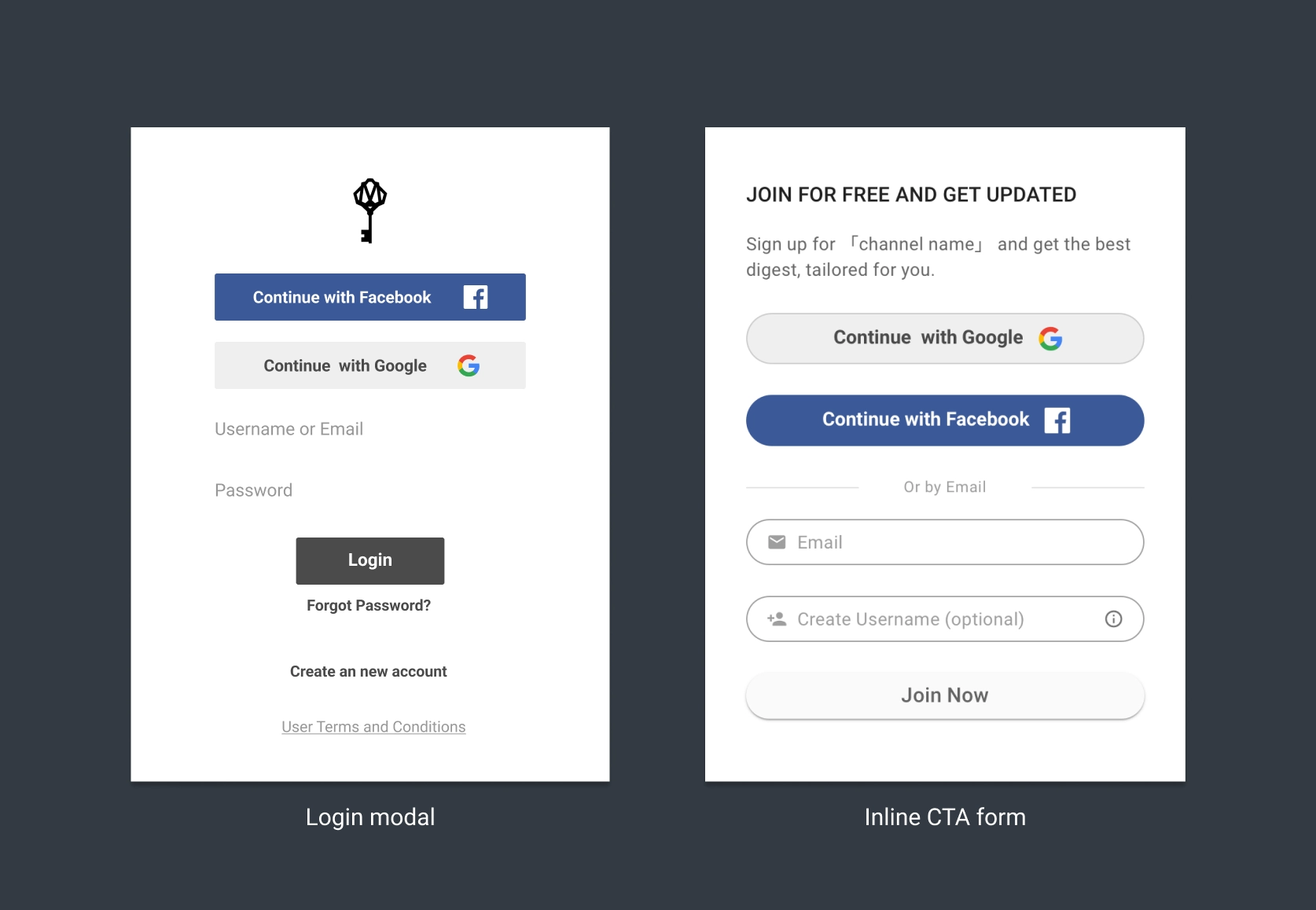 Our early login approachs: Additional Design Tasks - showcase image