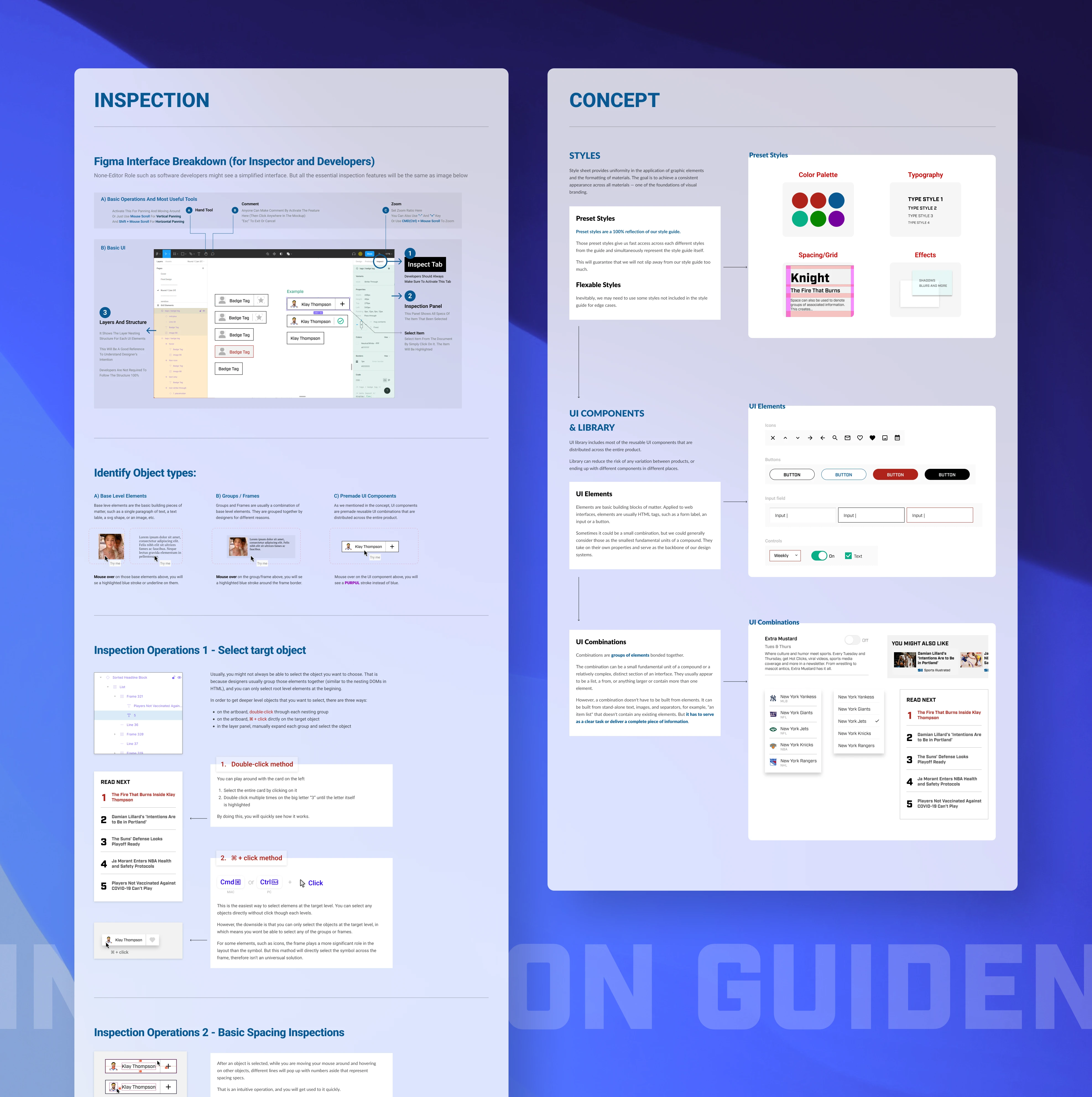 Figma Inspection Guidence for Developers: Design System - showcase image